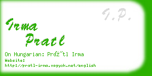 irma pratl business card